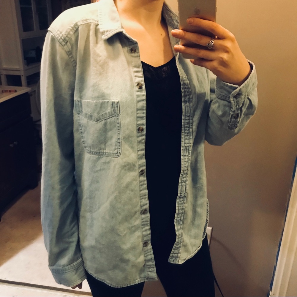 AE denim button down